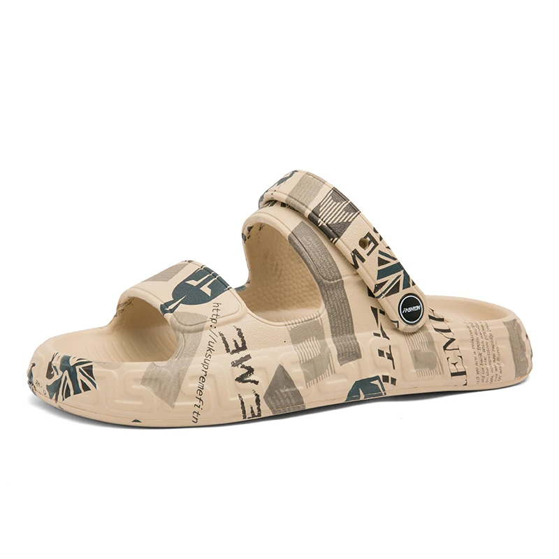 Men's Summer Outdoor Sports Casual Two-use Internet Famous Cool Slippers Anti-slip Beach Sandals Flat Heel EVA Youth Trend