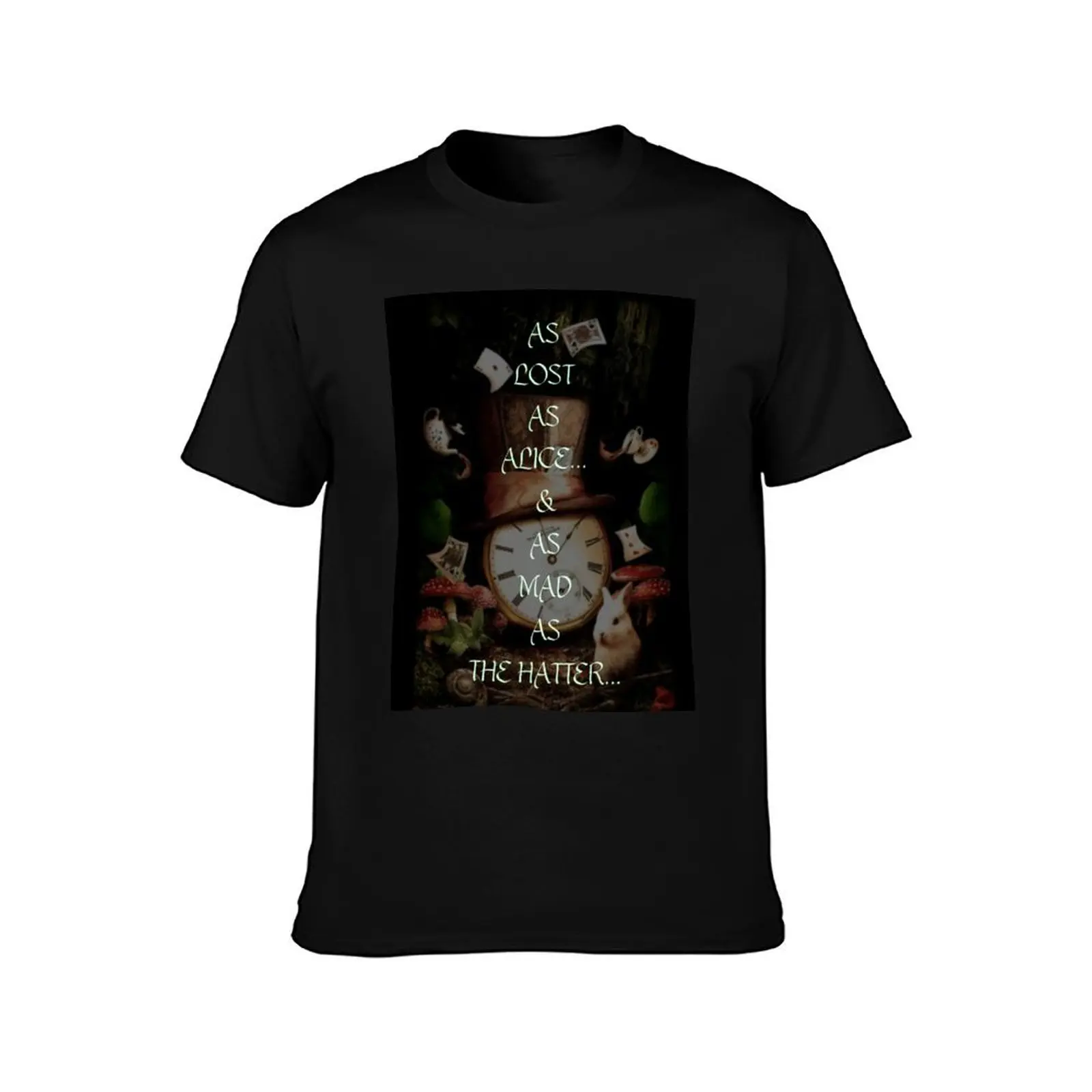 MAD AS THE HATTER T-Shirt Sports Casual Short Sleeve Cotton Tee T-Shirt