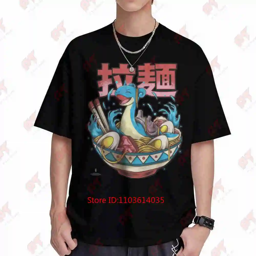 Lap Ramen Anime Kurzarm-T-Shirt aus 100% Baumwolle