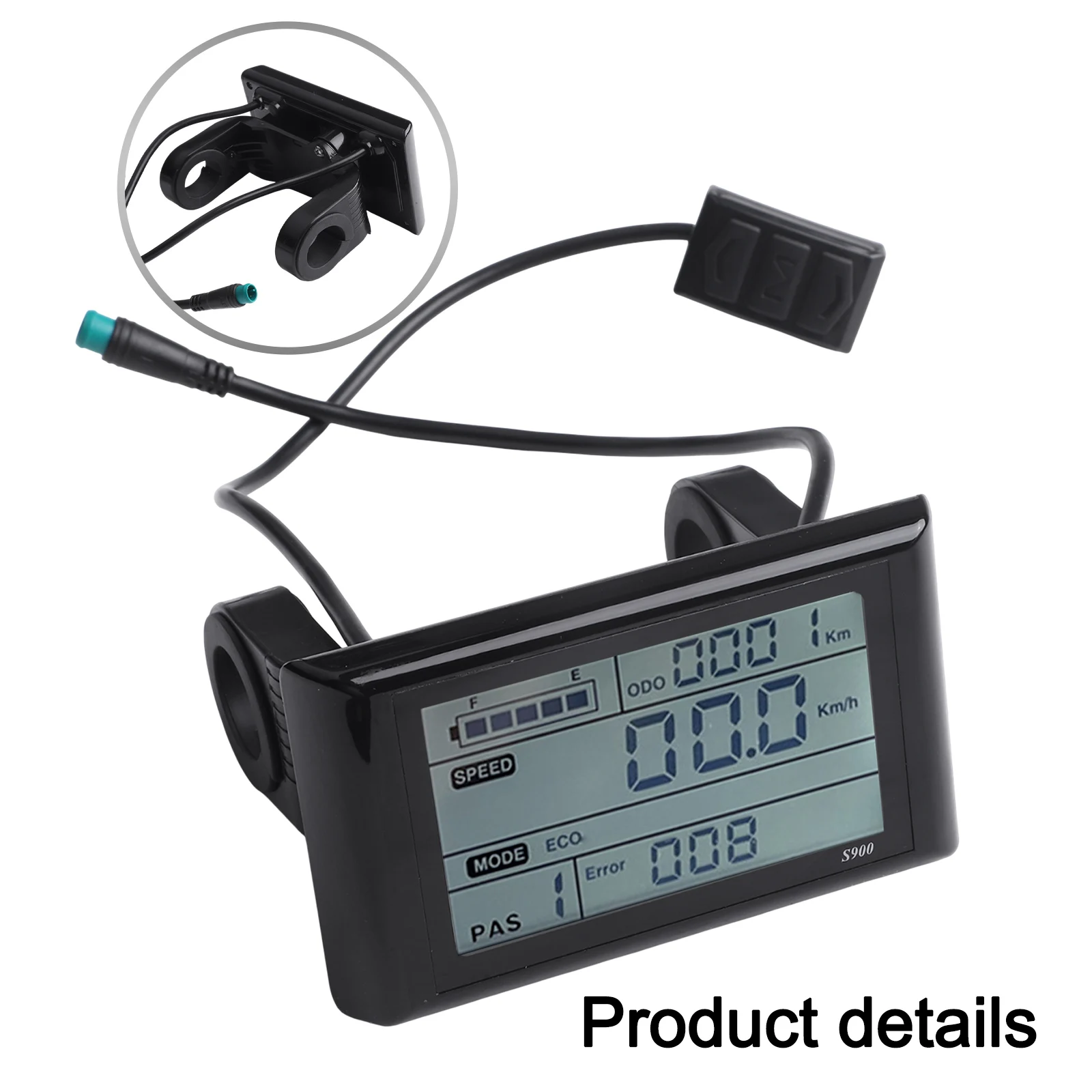 

Efficient JN LCD S900 Display for Electric Bikes Waterproof Design Ensures Durability with Accurate Readings at Both 36V and 48V