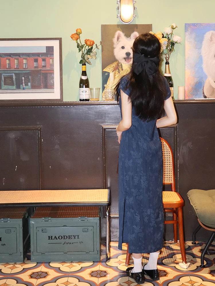 

Young Modern Retro Sle Full Open Collar Traditional Chinese Faion ort Sve Breathable Polyester Fiber