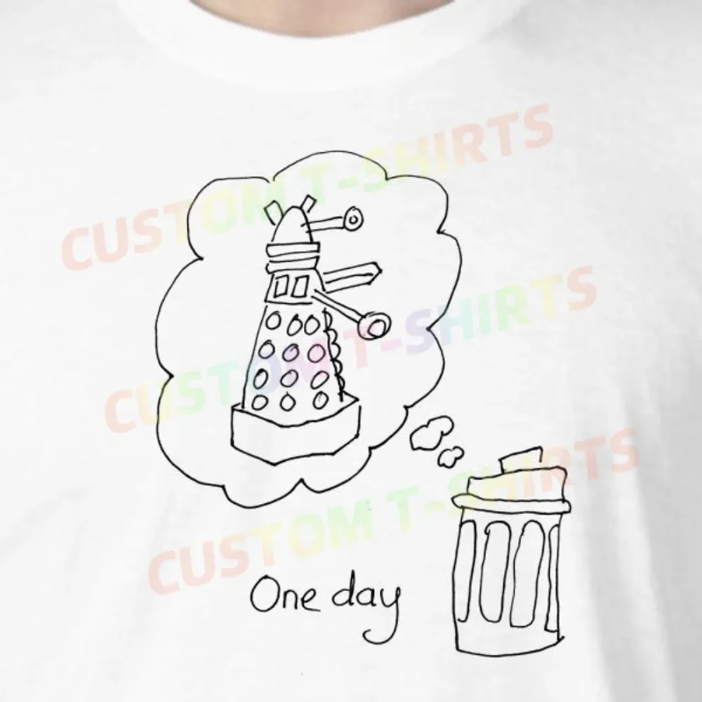 

77 168_One_Day Fans' comic-style hand-drawn pattern T-shirts for both men and women in summer