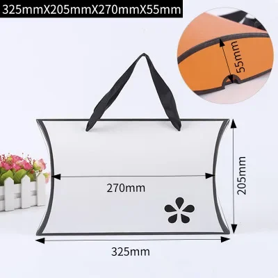 10pcs Orange Pillow Wedding Party Favor Paper Gift Box Candy Boxes Supply Accessories Favour Kraft Paper Gift Boxes