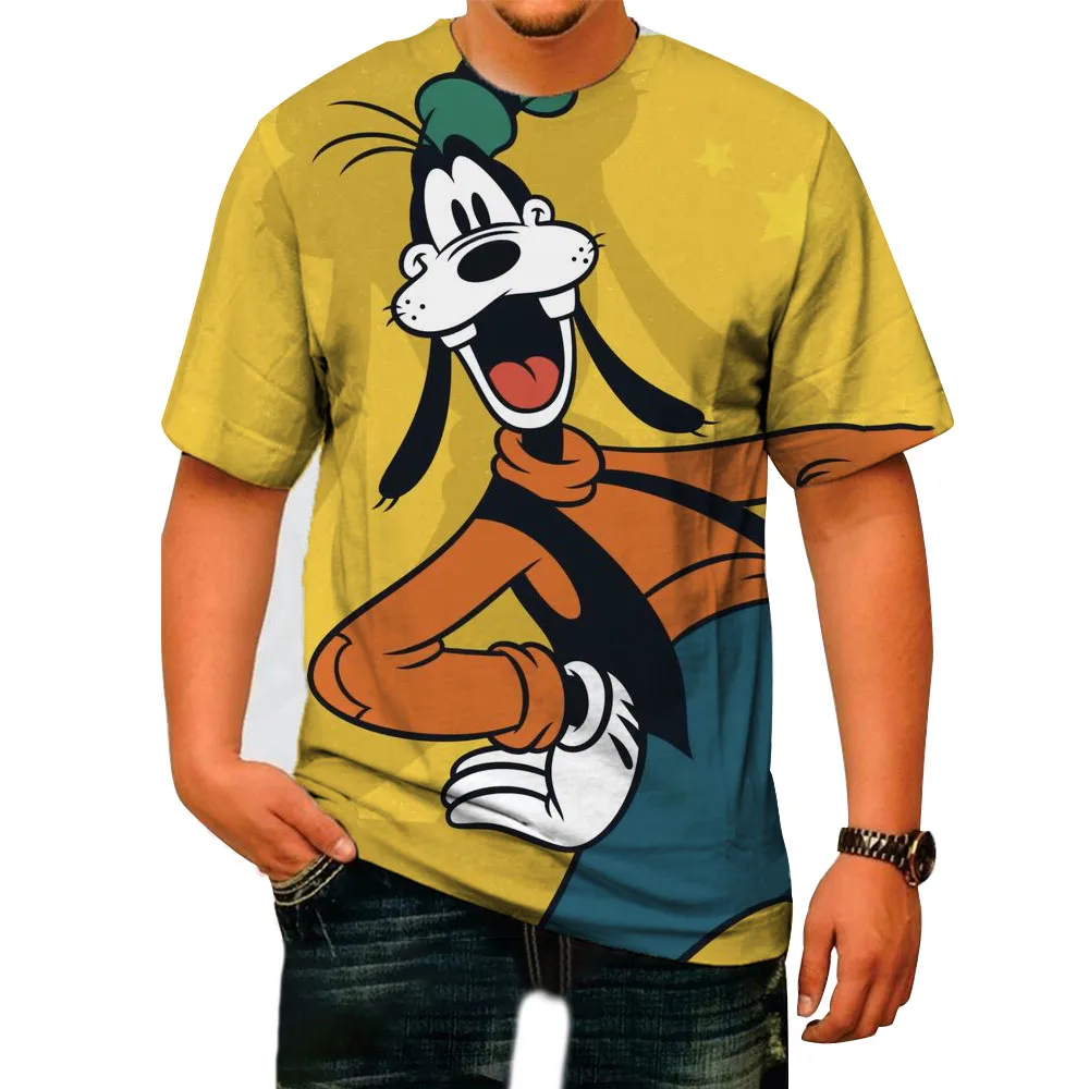 

Men Kids Fashion For Male T-Shirts Crew Neck Disney Tee Shirt Short Sleeve Tops Plus Size Men Women Disney Goofy Print T Shirts