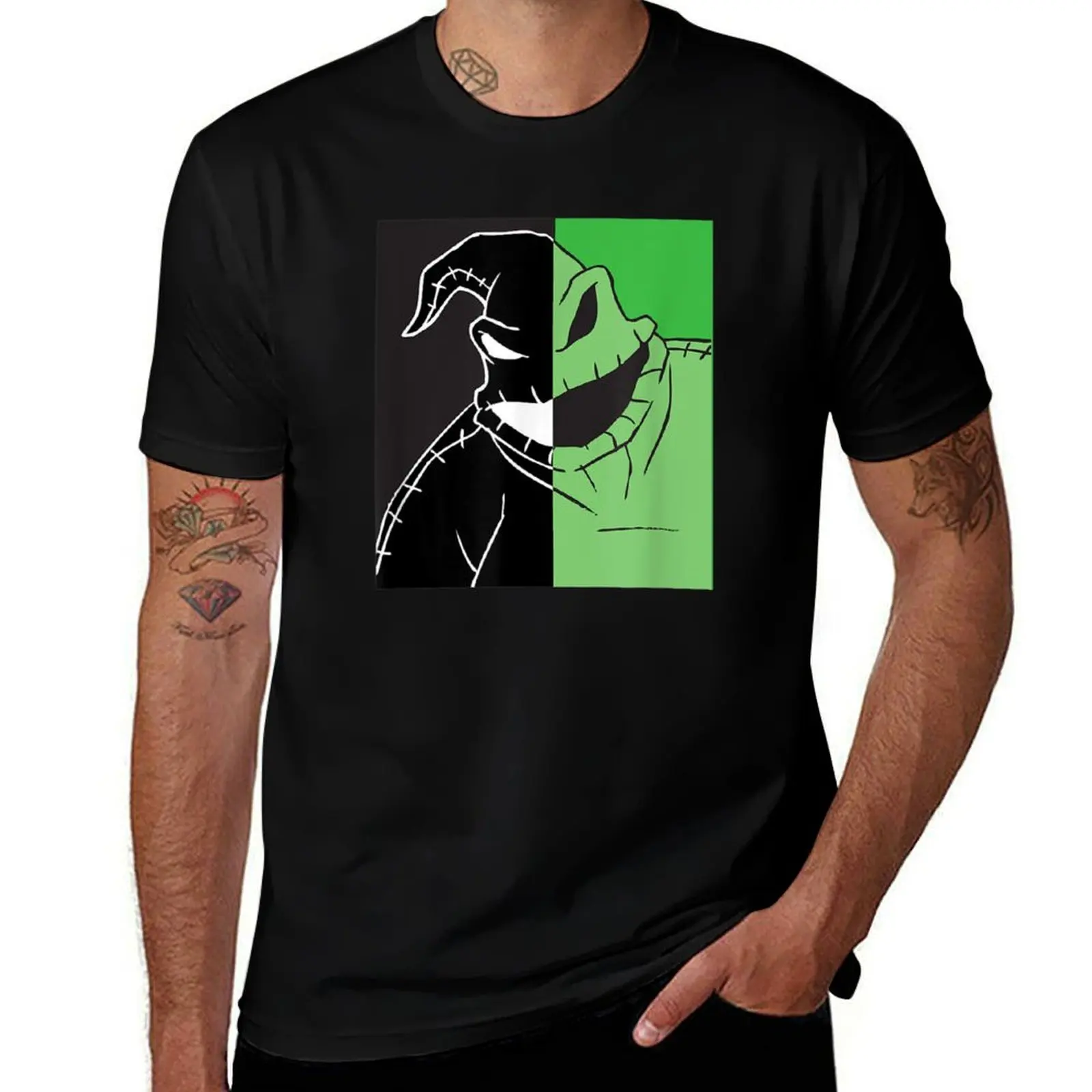 Disney The Nightmare Before Christmas Oogie Boogie Split T-Shirt cute tops summer tops tees customs mens t shirt