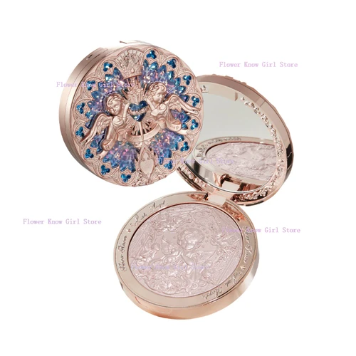 Resaltador en relieve Flower Knows Little Angel, polvo de contorno tridimensional con luz de agua brillante Natural