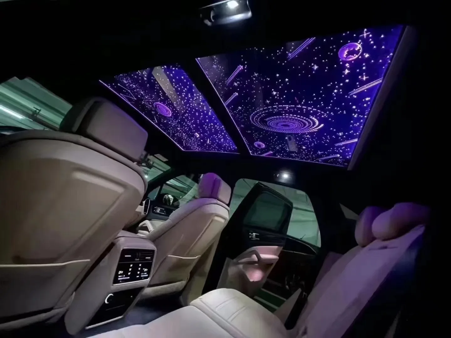 Galaxy Color Changing Car Sunroof Film Romantic Auto Roof Ambient Light Custom Pattern Interior Decoration