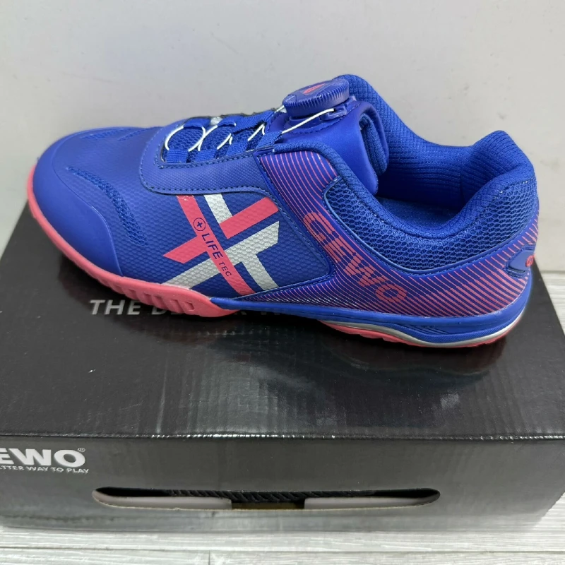 

Professional Table Tennis Shoes Men Women Blue Badminton Shoes Unisex Quick Lacing Court Shoes Couples Designer Sports Shoe