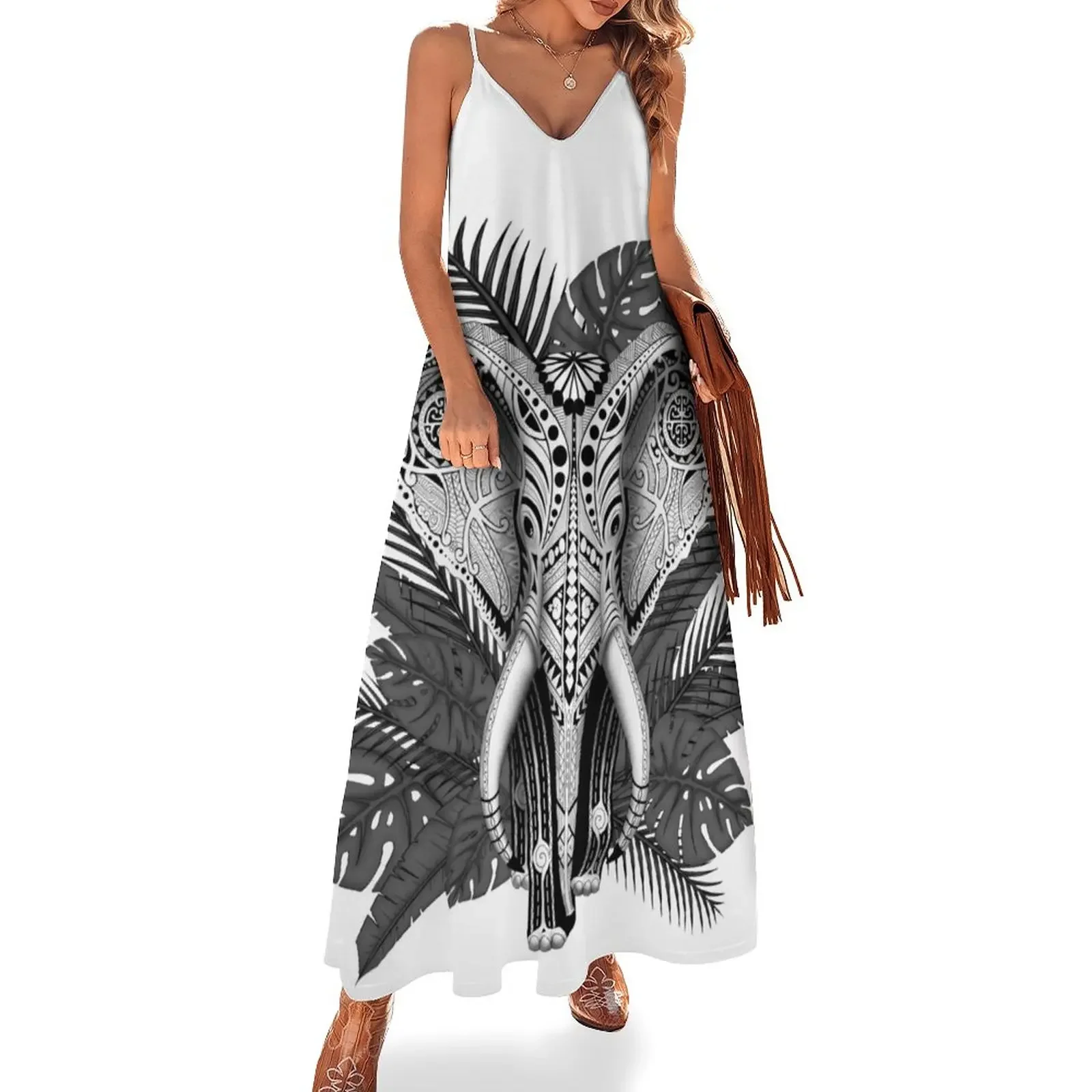 

Elephant tribal maori Sleeveless Dress womens dress woman dress