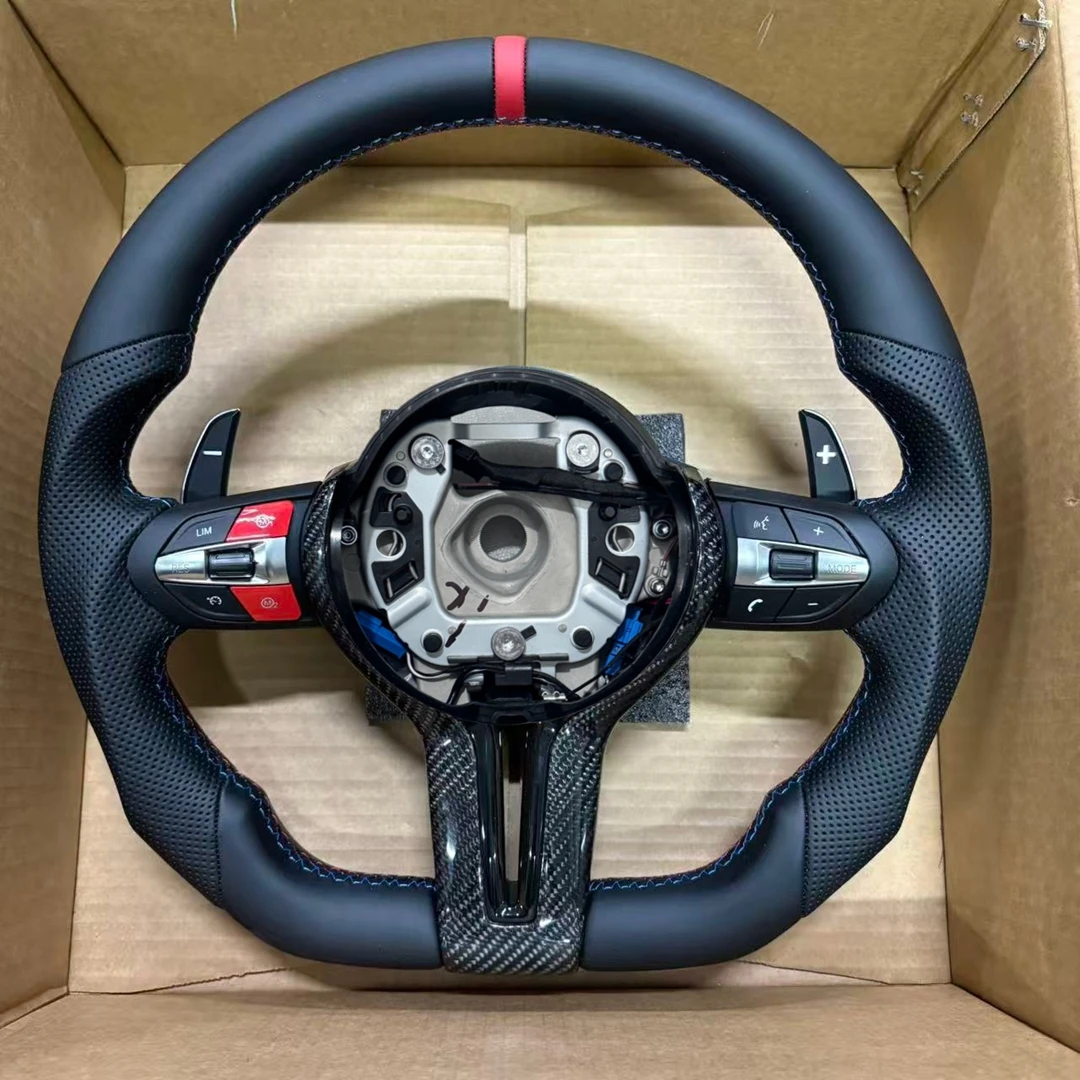 High-End Custom Leather M Sport M4 M5 M6 F30 F10 F15 F36 F01 F20 F22 F25 F31 F32 F35 E70 E90 Car Auto Steering Wheel For BMW M3