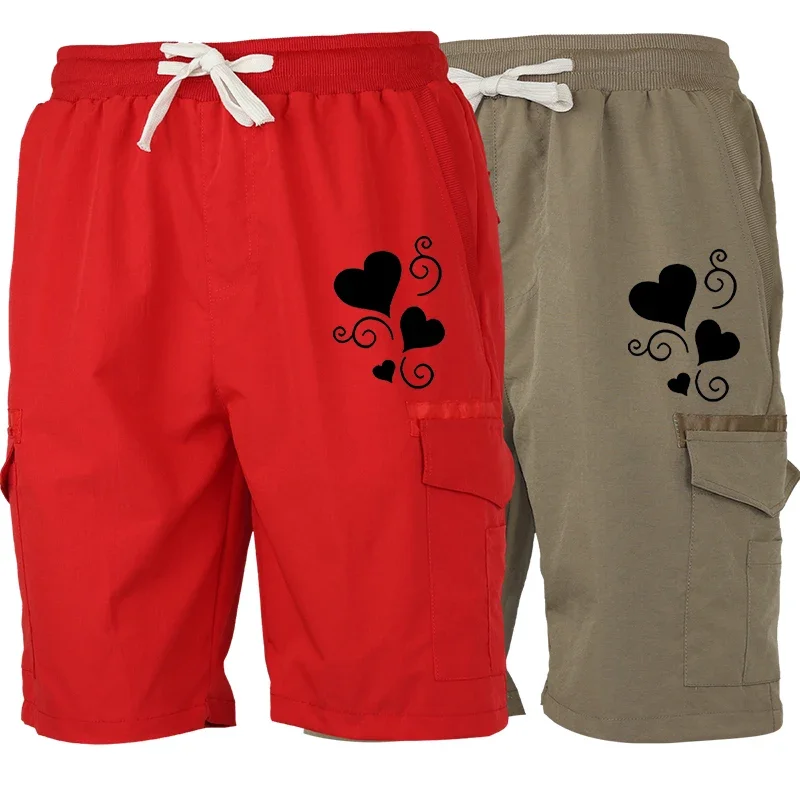

Streetwear Men's Cargo Shorts Unique Print Summer Loose Fit Breathable Cotton Multi Pocket Fashion Outdoor Casual Shorts Hot