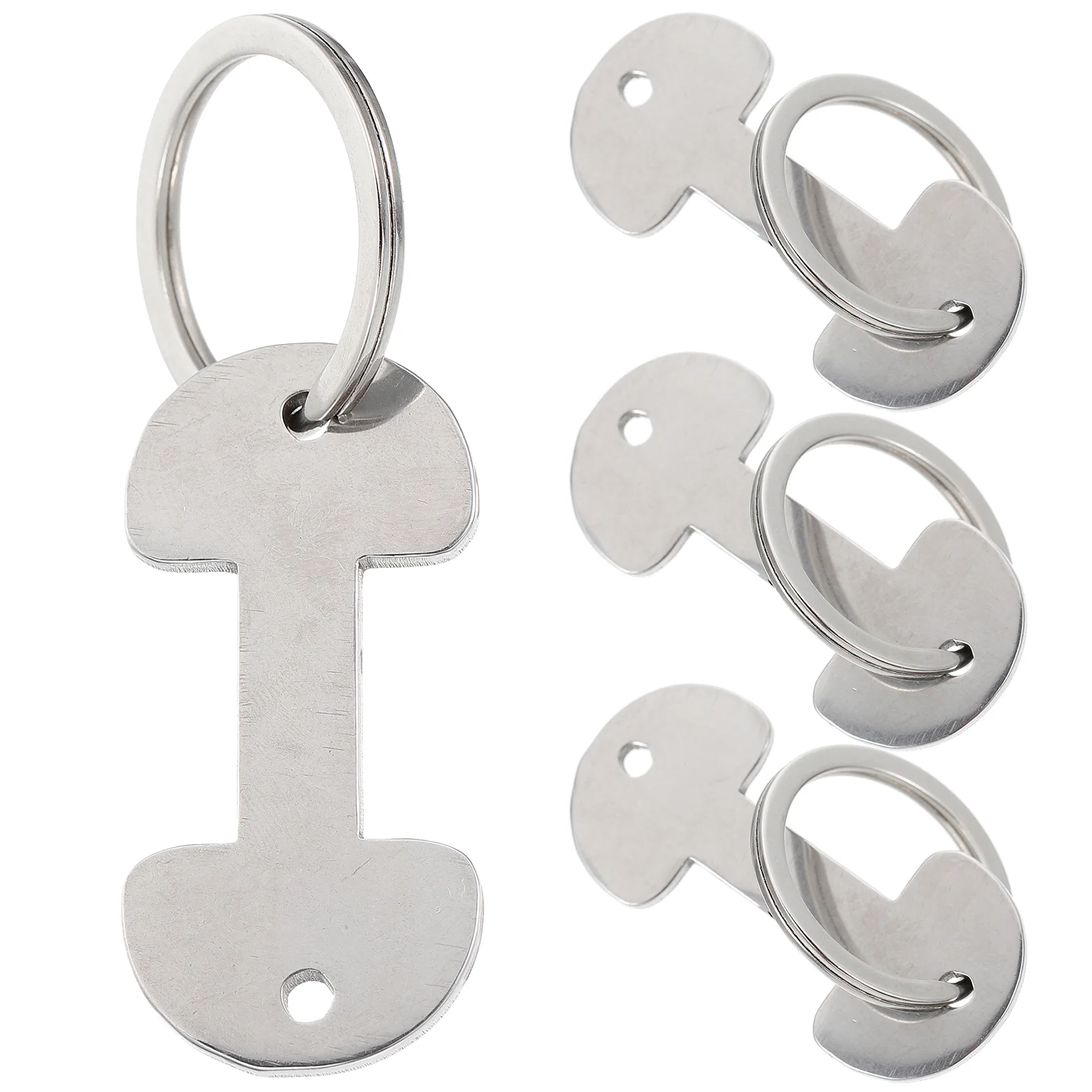 

Token Metal Trolley Remover Shopping Tokens Zinc Alloy Key Chain Rings