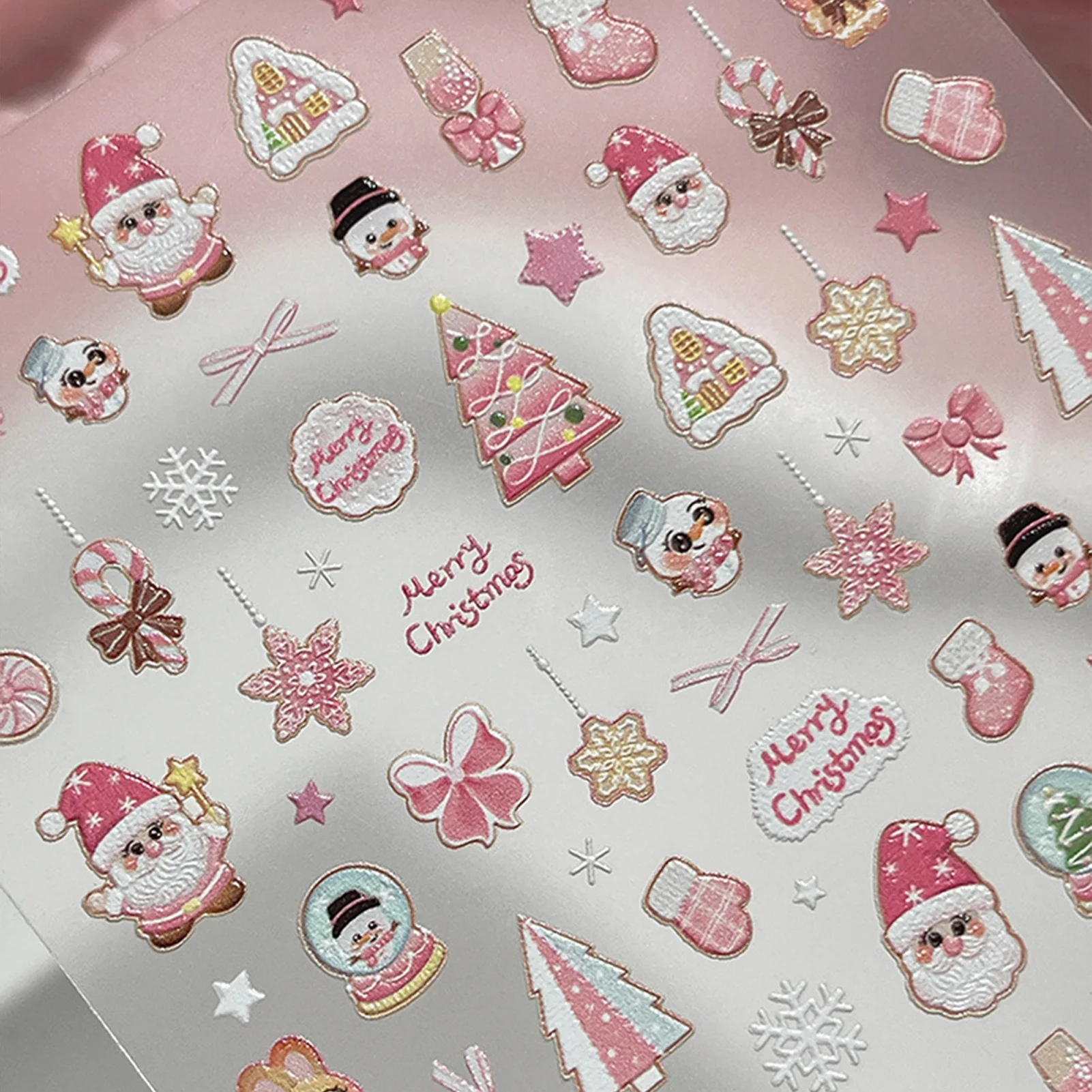 عيد ميلاد سعيد ريترو الراتنج مسمار ملصقات فنية لطيف سانتا ثلج ملصقات الأظافر الزخرفية لمجلات القصاصات Diy بها بنفسك الحرفية الطرف #4