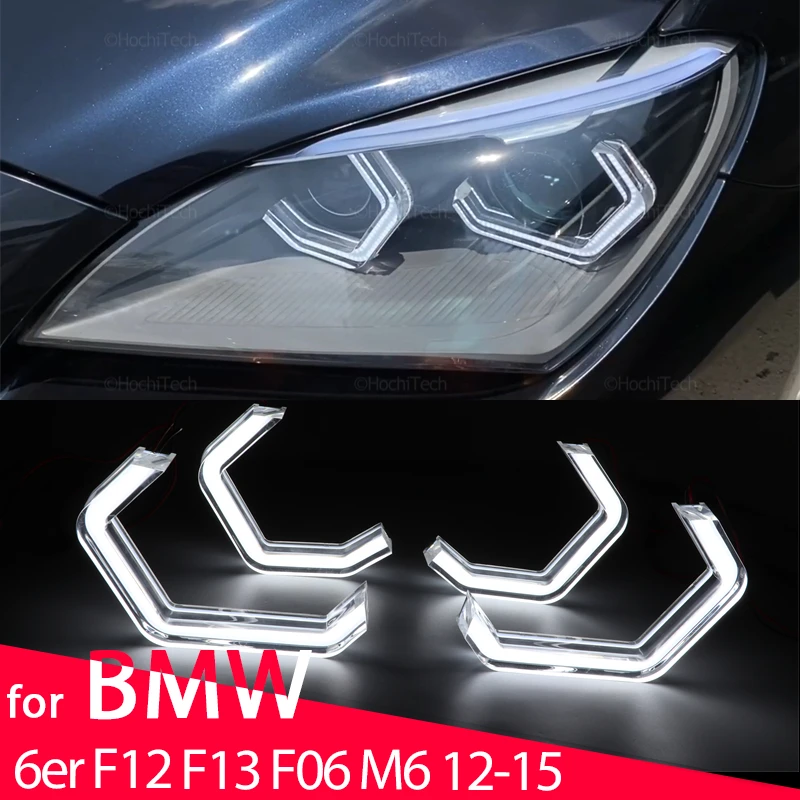 

M4 Concept Style DTM LED White Angel Eye Kit для BMW 6 серии F12 F13 F06 M6 640i 650i 2012 2013 2014 2015 Аксессуары