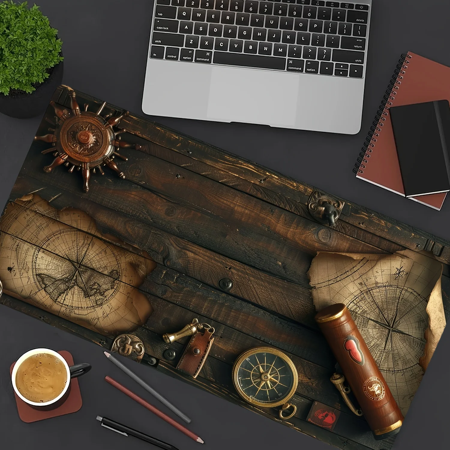 

Nautical Theme Mouse Pad Large Rubber Base Anti-slip PC Desk Accessories Mousepad for Offices and Gamer Keyboard Mats Decor Mat