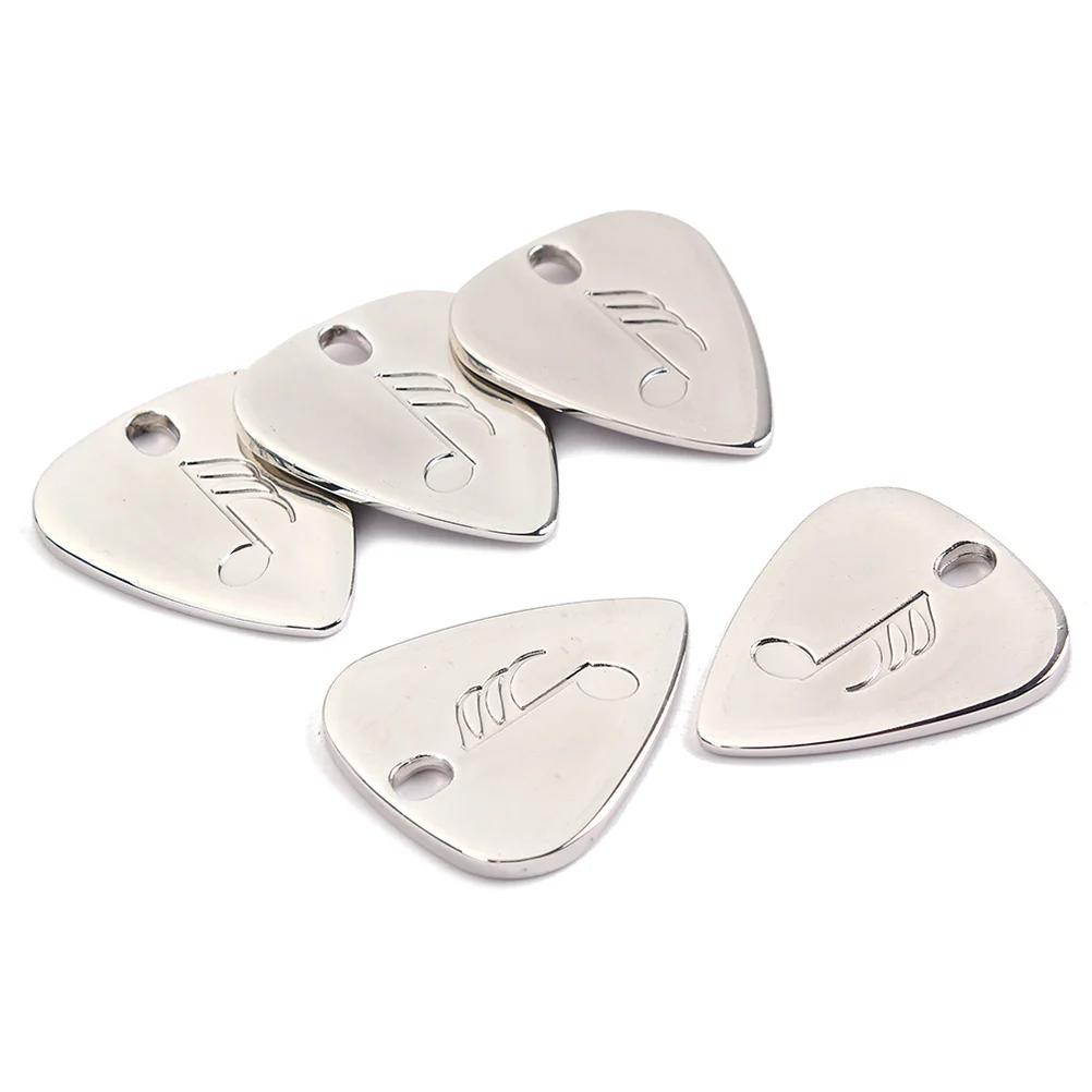 

Metal Guitar Picks Smooth Non-Slip For Acoustic Bass With Hole Design Mellow Sound Guitar Accessories Instrument Parts