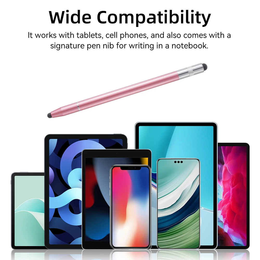 4 in 1 만능 스타일러스 펜 터치펜 고감도 태블릿 범용 펜슬 정전식 스타일러스 이중 듀얼 실리콘 헤드