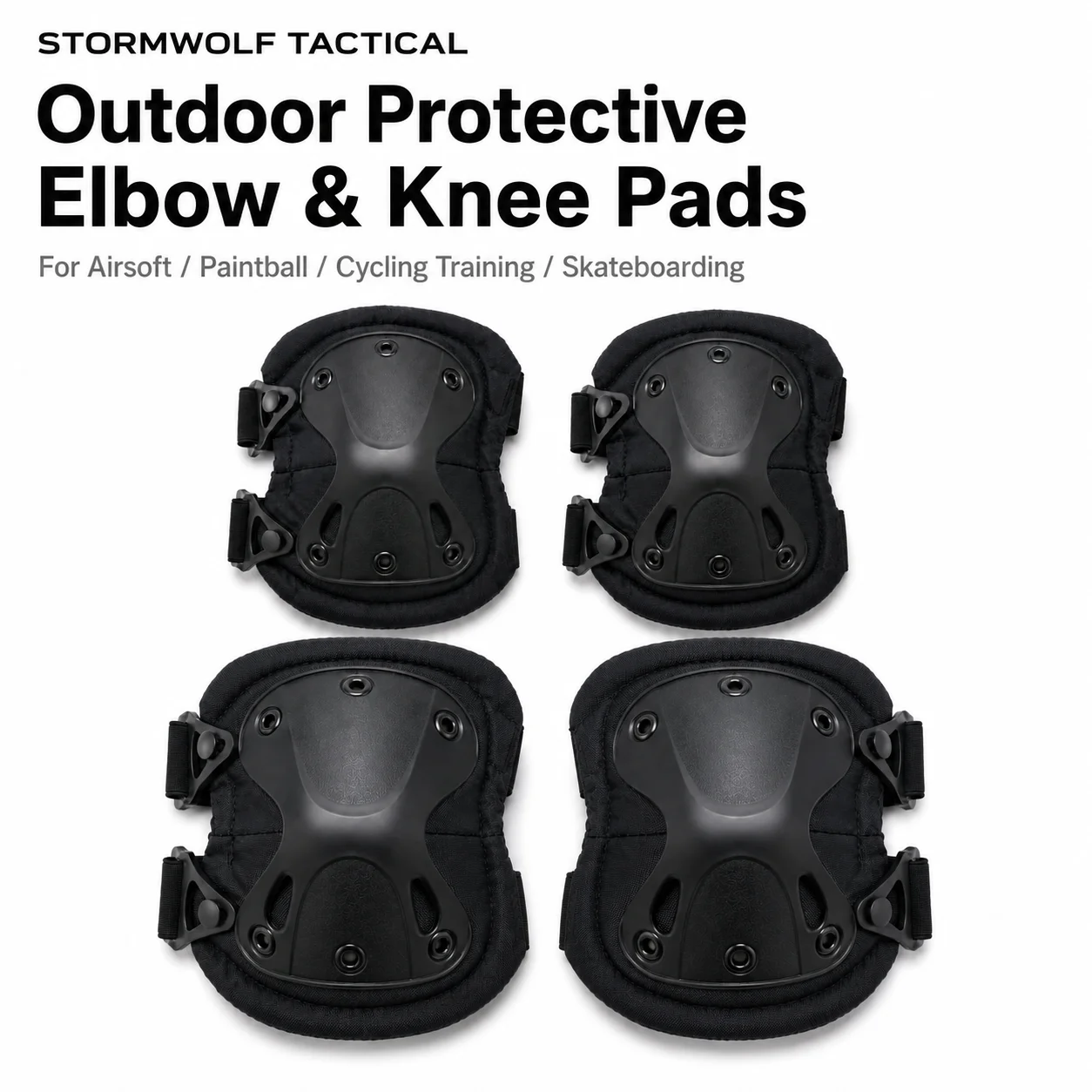 Adjustable Hard Shell Knee Pads Outdoor Work Kneepads for Construction Gardening Cycling Training