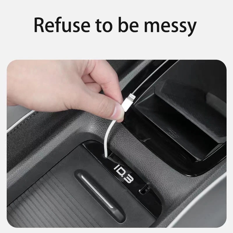 Für Volkswagen VW ID.3 2021 2022 2023 Zentrale Konsole Ladekabel USB Hub Organizer Docking Station Dekoration Zubehör – Detail 5