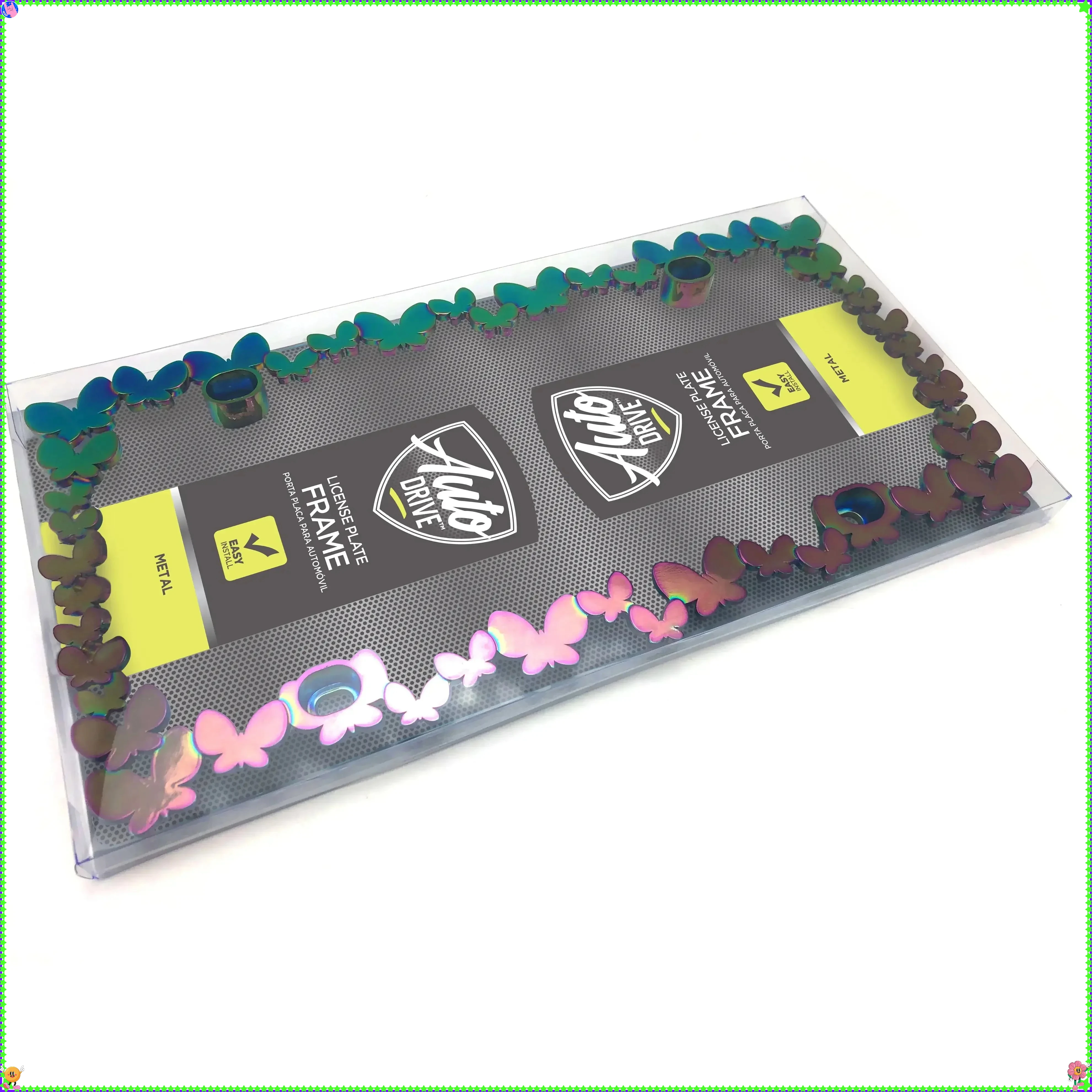 

Хромированная рамка-хамелеон-бабочка — автомобильные аксессуары на заказ для женщин, идеи подарков