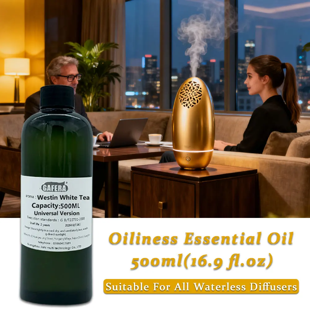 

GAFERA 500ml(16.9 fl.oz) Westin White Tea Essential Oils - For All Waterless Diffuser, Hotel Diffuser Replenish Aromatherapy Oil
