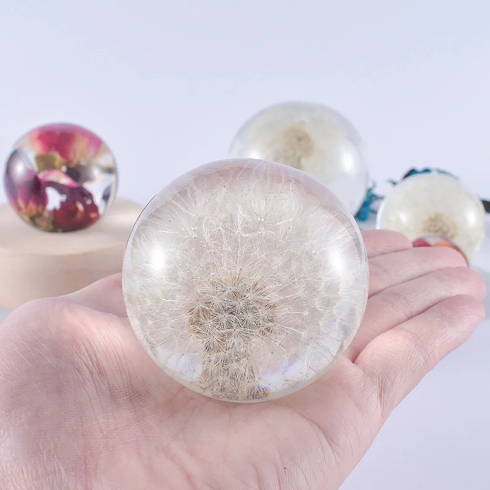 

5 Pcs Sphere Silicone Mold for Crystal Resin Casting DIY Craft Ball Shape Transparent Epoxy Handmade Jewelry Accessories