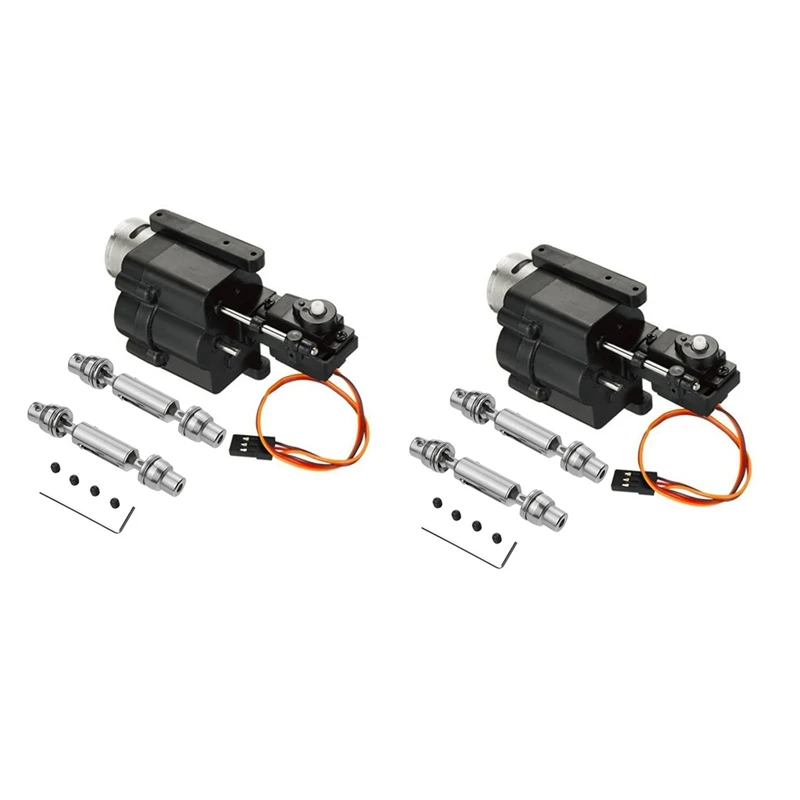 

2X 2 Speed Gearbox With Drive Shaft For WPL C14 C24 B14 B36 MN D90 MN-90 MN99S RC Car Upgrade Parts