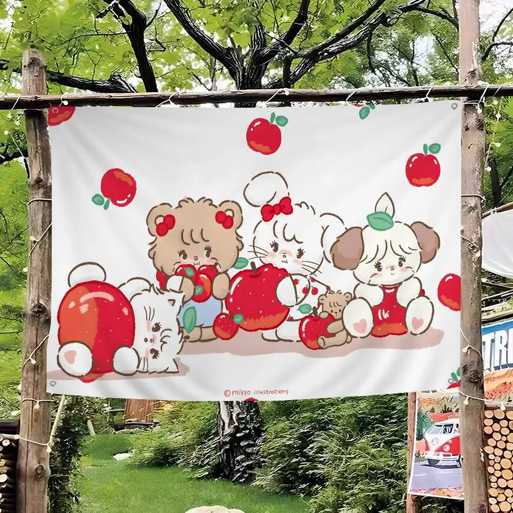 M-Mikko-Illustrations Soft-Whimsical Retro Flags Multiple Choice Living Studio Booth Interior Decoration Banner