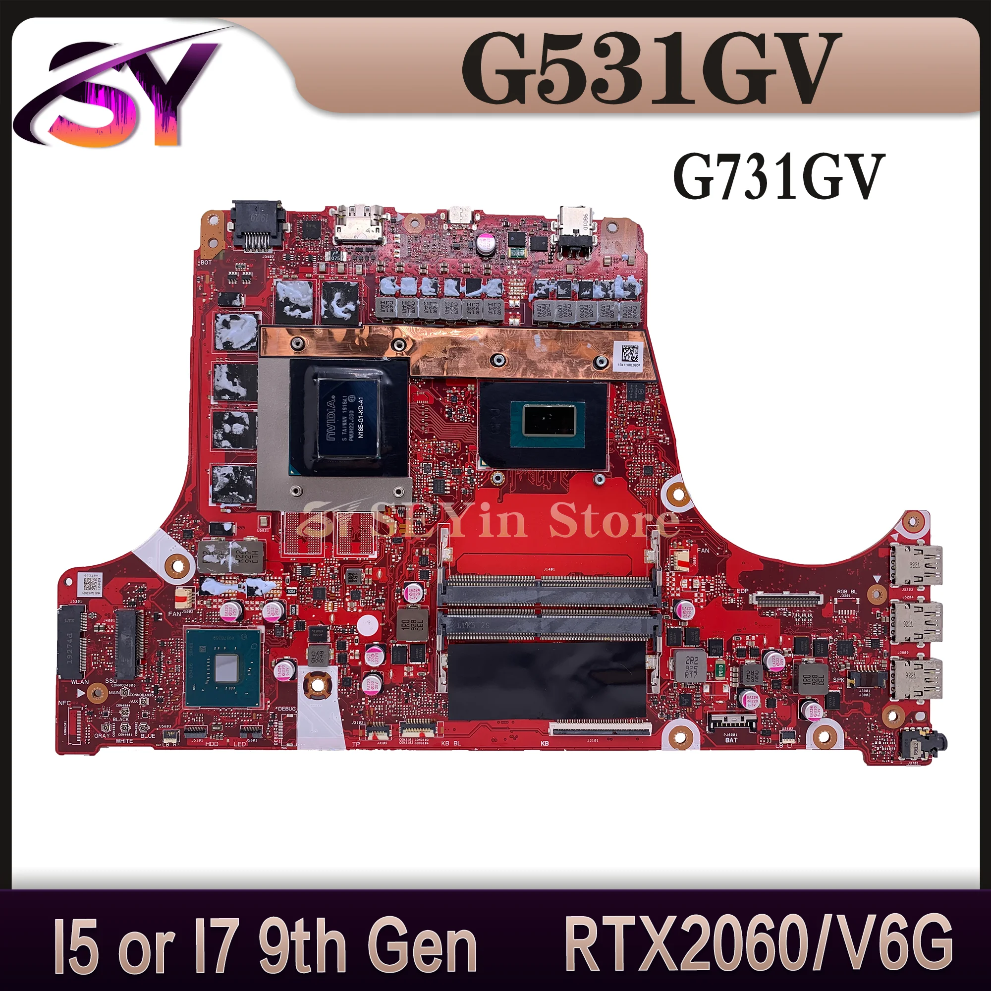 ASUS S5D S7D G531GW G731GW G531GV G731GU G531GU G531GU G531GD G731G G531G 노트북 마더보드 i5 i7 9 세대 V6G V8G