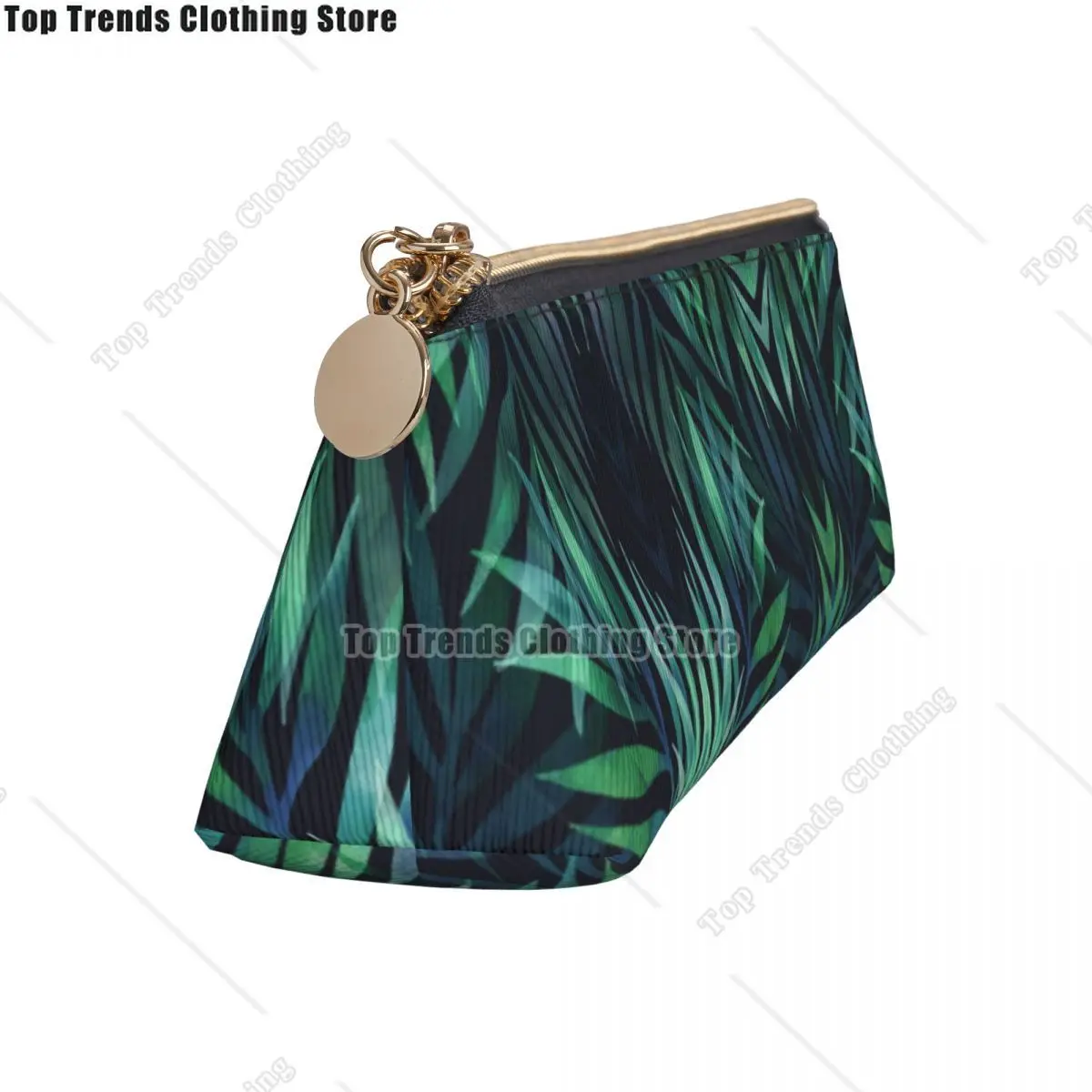 Kawaii Pencil Case Dark Green Palms Leaves Pencil Box Nature School Pencil Cases Boy Girl Zipper Printed School Stationery