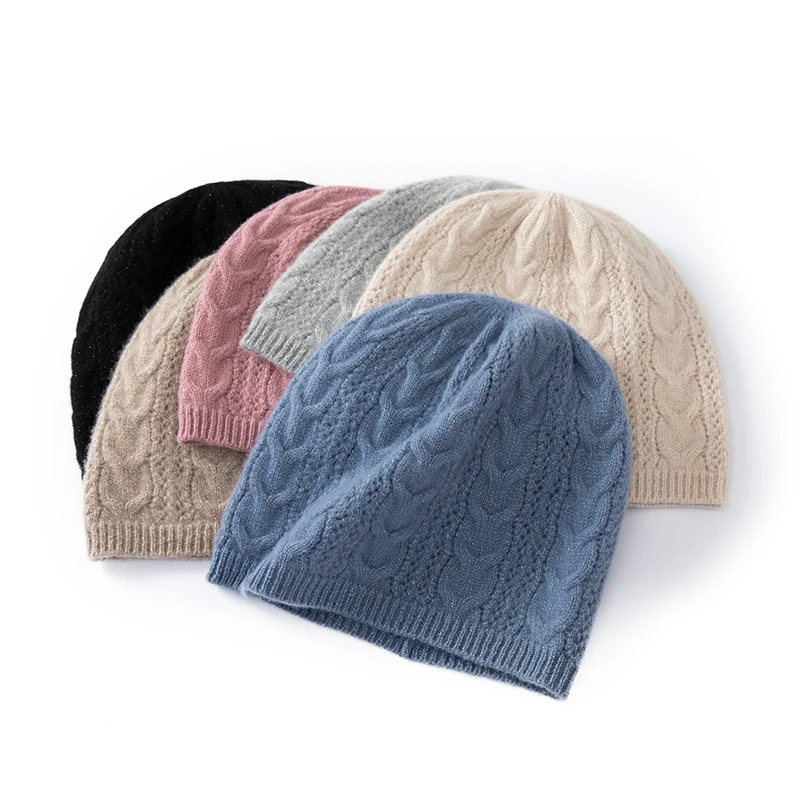 

Высокое качество, 100% шерсть, вязаная шапка для мужчин и женщин, зимние шапки, мягкая теплая сетчатая уличная шапка, модные женские однотонные шапки Skullies