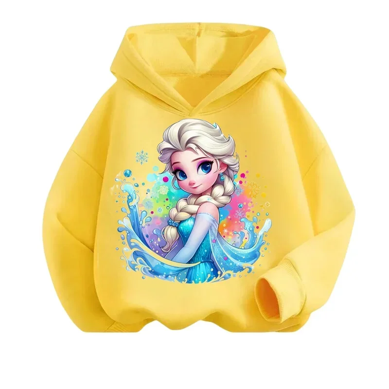

Disney Children's Hoodie Frozen Printing Sweater Kid Princess Elsa Children's Pullover Long Sleeve kid Girls' Hooded Sweatshirt