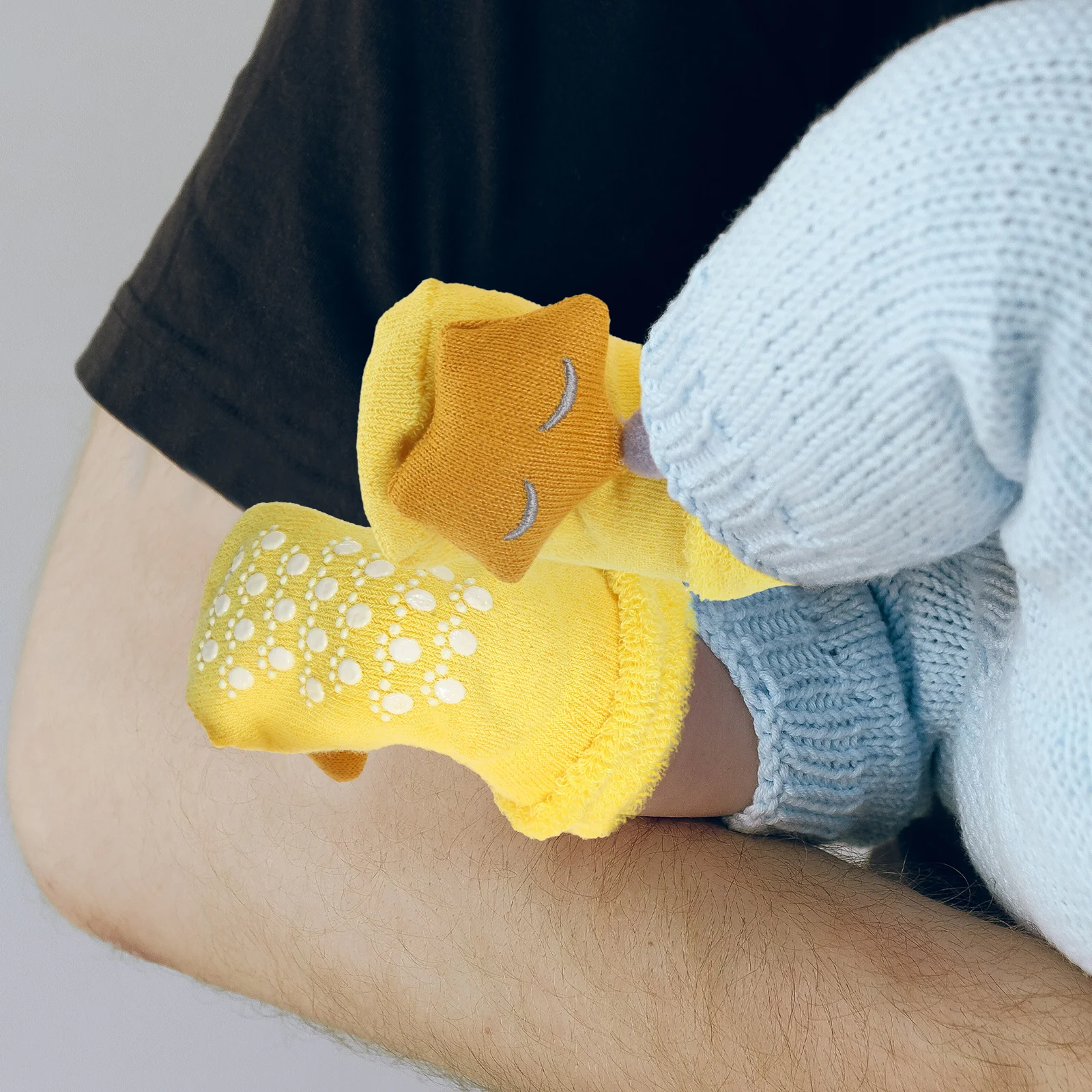 

3Pairs Baby Floor Socks Premium Cotton Cartoon Design Anti Skid Sole for Toddlers Non Slip Kids Socks Colorful Animal Theme