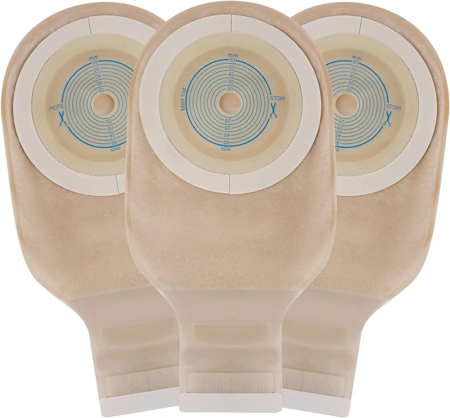 Werkseitig produzierte 60-mm-Einweg-Stoma-Kolostomiebeutel, komfortables, wiederverwendbares Design erhältlich