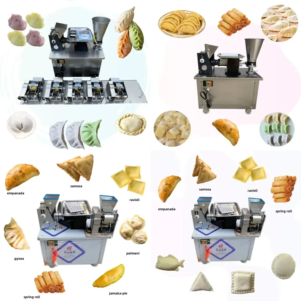 Mini Automatic Pastel Momo Somosa Ravioli Machine Big Empanada Spring Roll Dumpling Samosa Making Empanada Machines