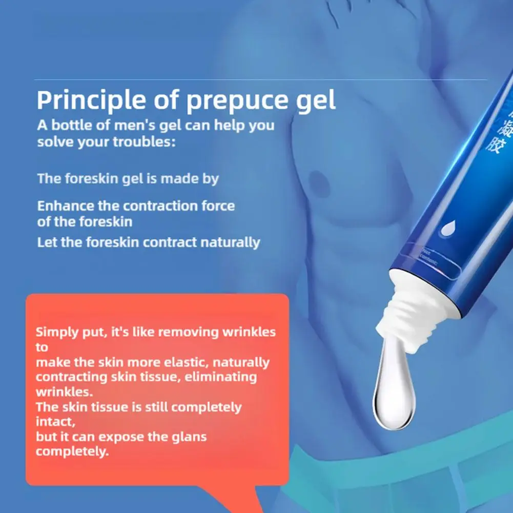 20g Male Foreskin Phimosis Correction Gel Physical Improve Penis Head Prepuce Liquid Prepuce Gel Repair Essence Lubricating Oil