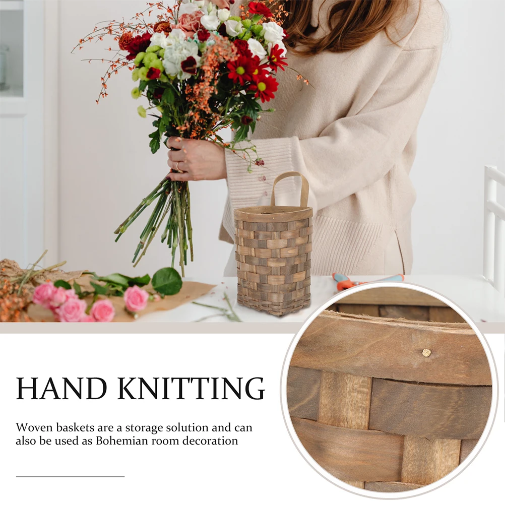 

Kitchen Storage Basket Woven Hammock Hanging Containers Food Sundries Simple Wall Basket Flowers Plants Decorative Bedroom