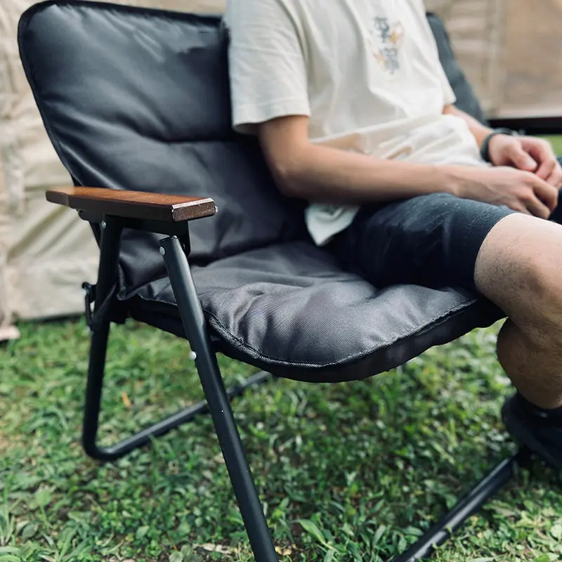 Thick Warm Camping Chair Cushion Removable Washable Winter Seat Cover for Outdoor Folding Chair