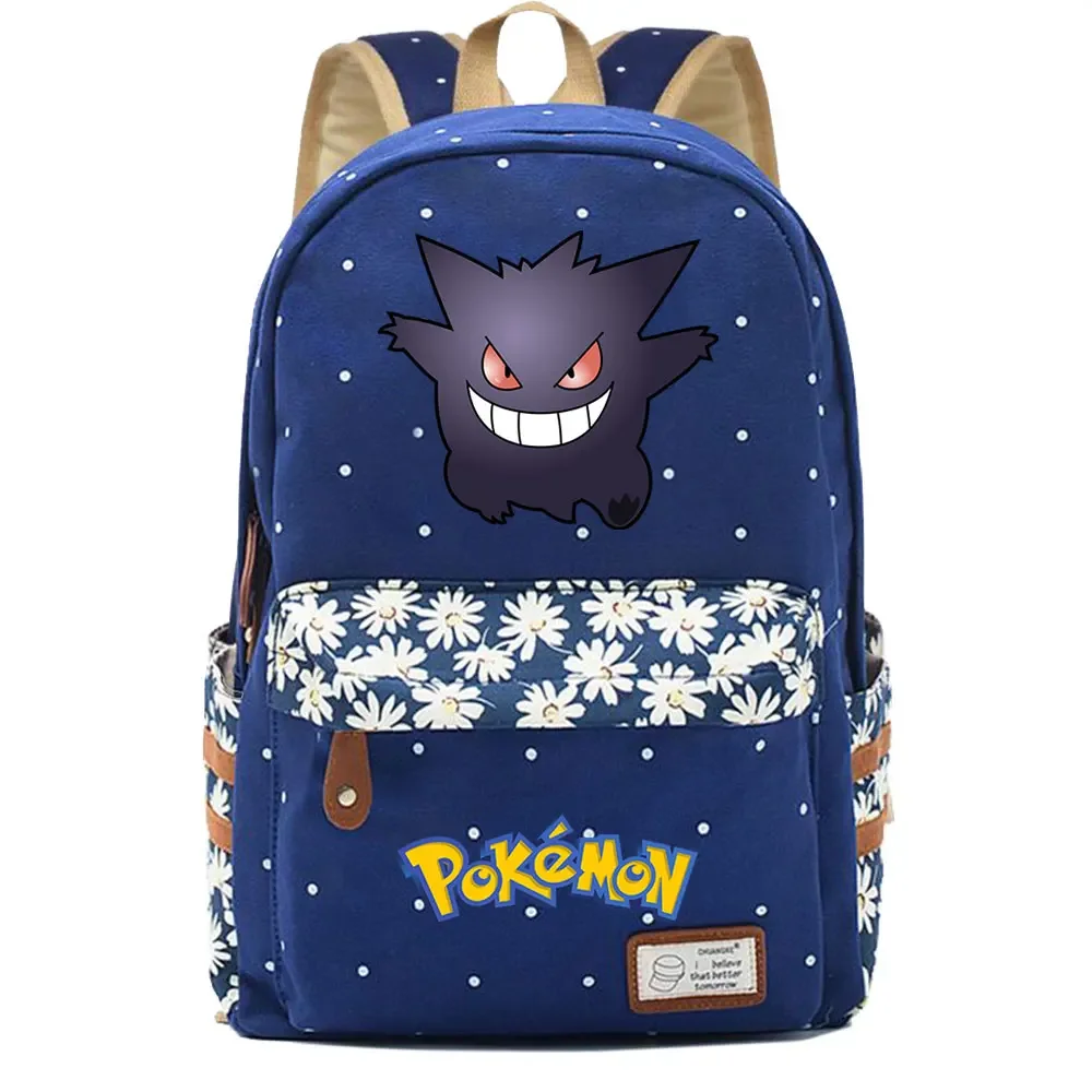 New Kawaii Charmander Squirtle Boy Girl Kids School Book Bags Women Bagpack Teenagers Schoolbags Canvas Travel Laptop Backpack