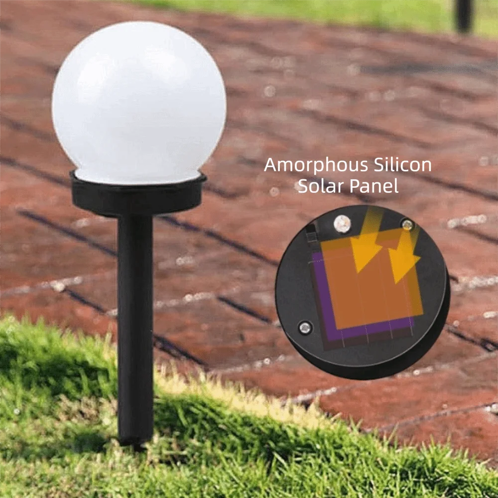 3pcs Energy Efficient Solar Powered LED Lamp Waterproof Design Solid Sealed Structure Solar Bulb Lamp Soft Warm Light