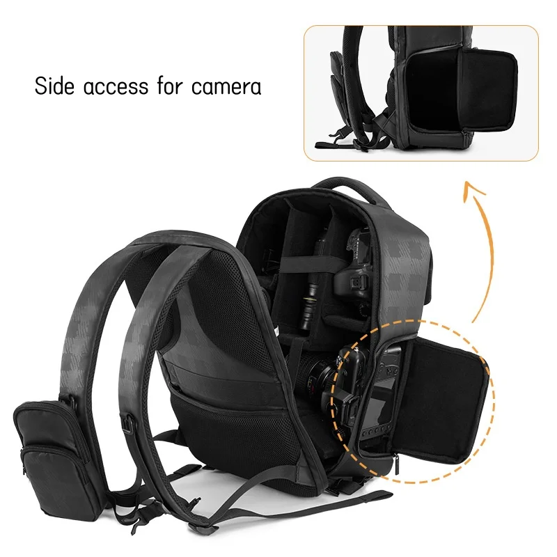 large camera Backpack Bag with tripod holder Laptop Compartment and USB DSLR/SLR Mirrorless Camera Case For Sony Canon Nikon