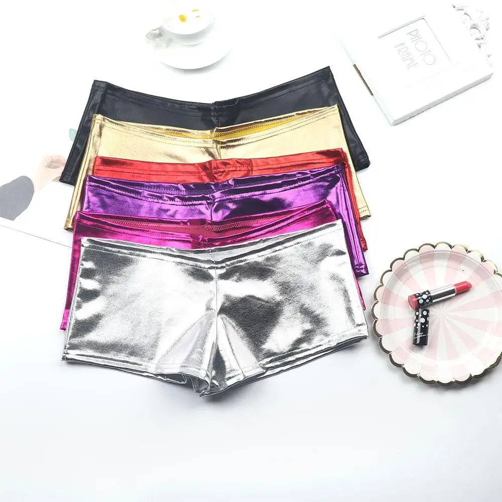 Comfortable New Fashion Dancing Briefs Lingerie for Women PVC Leather Look Thongs Boxer Panties Underwear