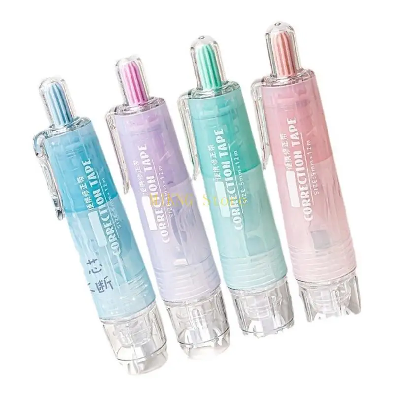 4PCS 6mx5mm เทปลูกกลิ้งแก้ไขทั้งหมด 24m สีขาวออกเทปการแก้ไขที่ดีที่สุดขาย