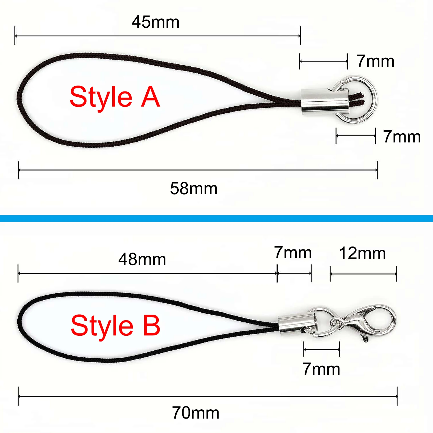 20/50/100 Stuks Lanyard Lariat Band Koorden Kreeft Gesp Touw Sleutelhanger Haken Mobiele Set Bedels Sleutelhanger Hanger Sleutelhanger Accessoires