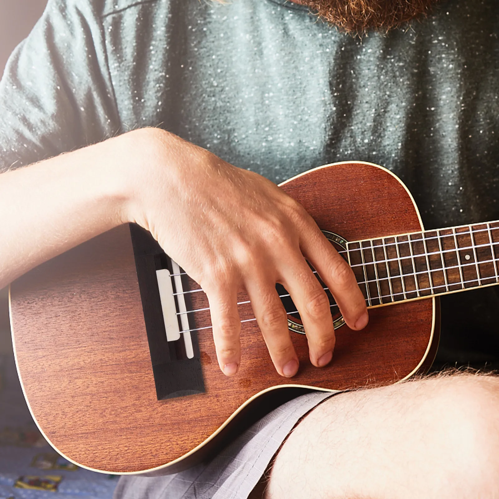 

4 String Ukulele Guitar Bridge Bone Saddle Precision Fit 9Cm X 2.5cm Dimensions 7Mm Saddle Height 11.7mm Overall 12Mm Spacing