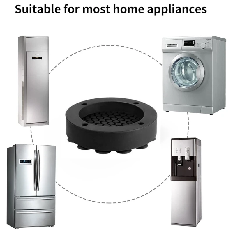 Pack of 4 Silicone Foot Pads Washing Machines Feet Washer Risers Furniture Risers Silicone Material for Washing Dropship