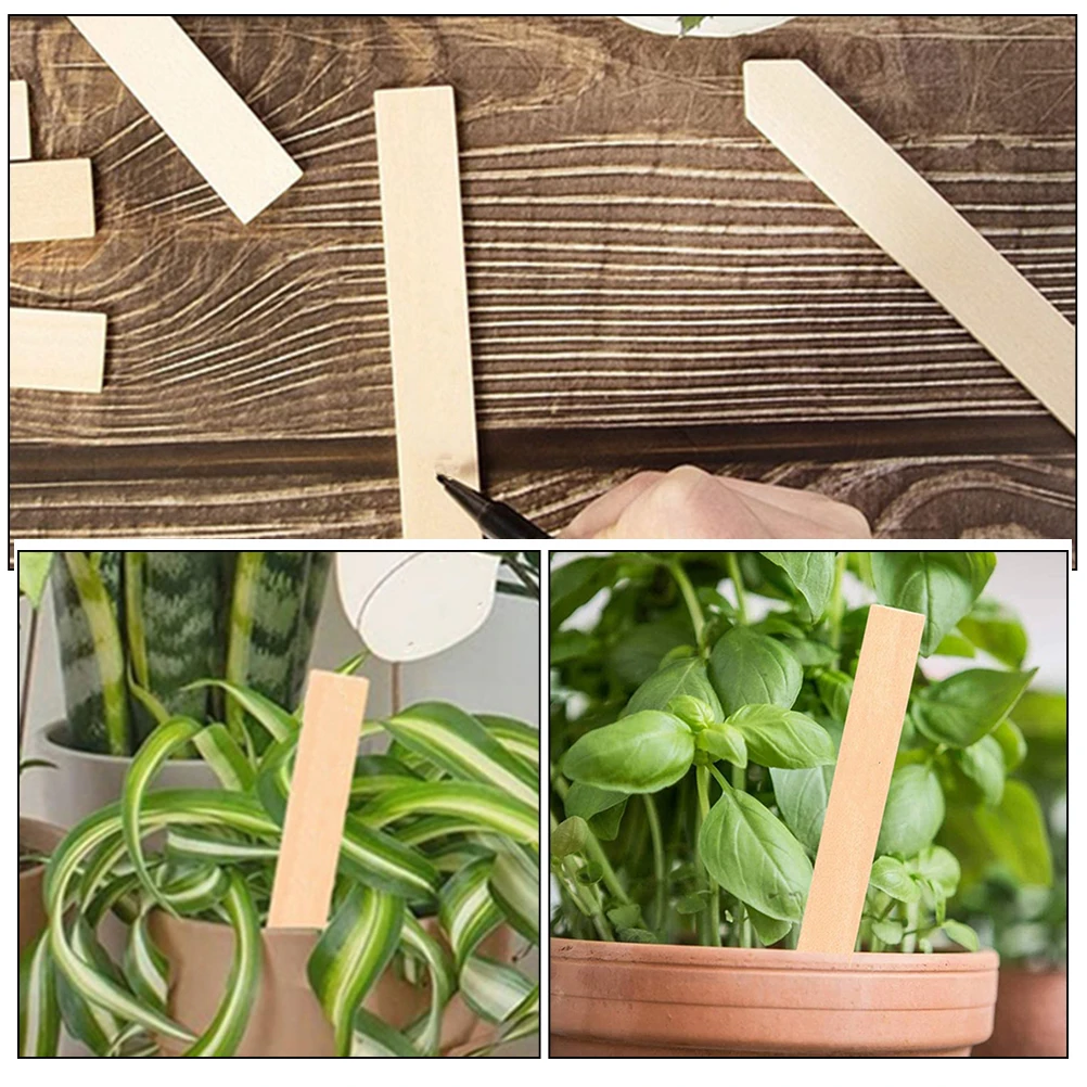 

1 set 1 Set Of Wooden Plant Labels Garden Markers Plant Classification Signs Outdoor Indoor Pot Greenhouse Gardening Tags Lawn