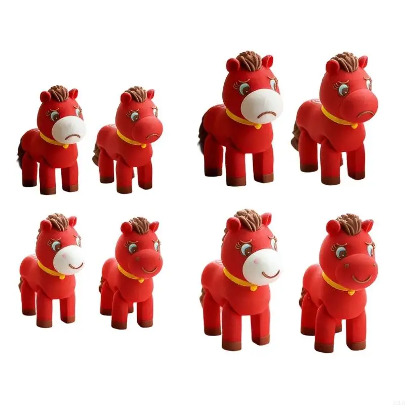 3D Printed Year Of Horse Figurine Zodiacal Ornament For Office Decoration And Festival Event Gift Giving Supply A2UB