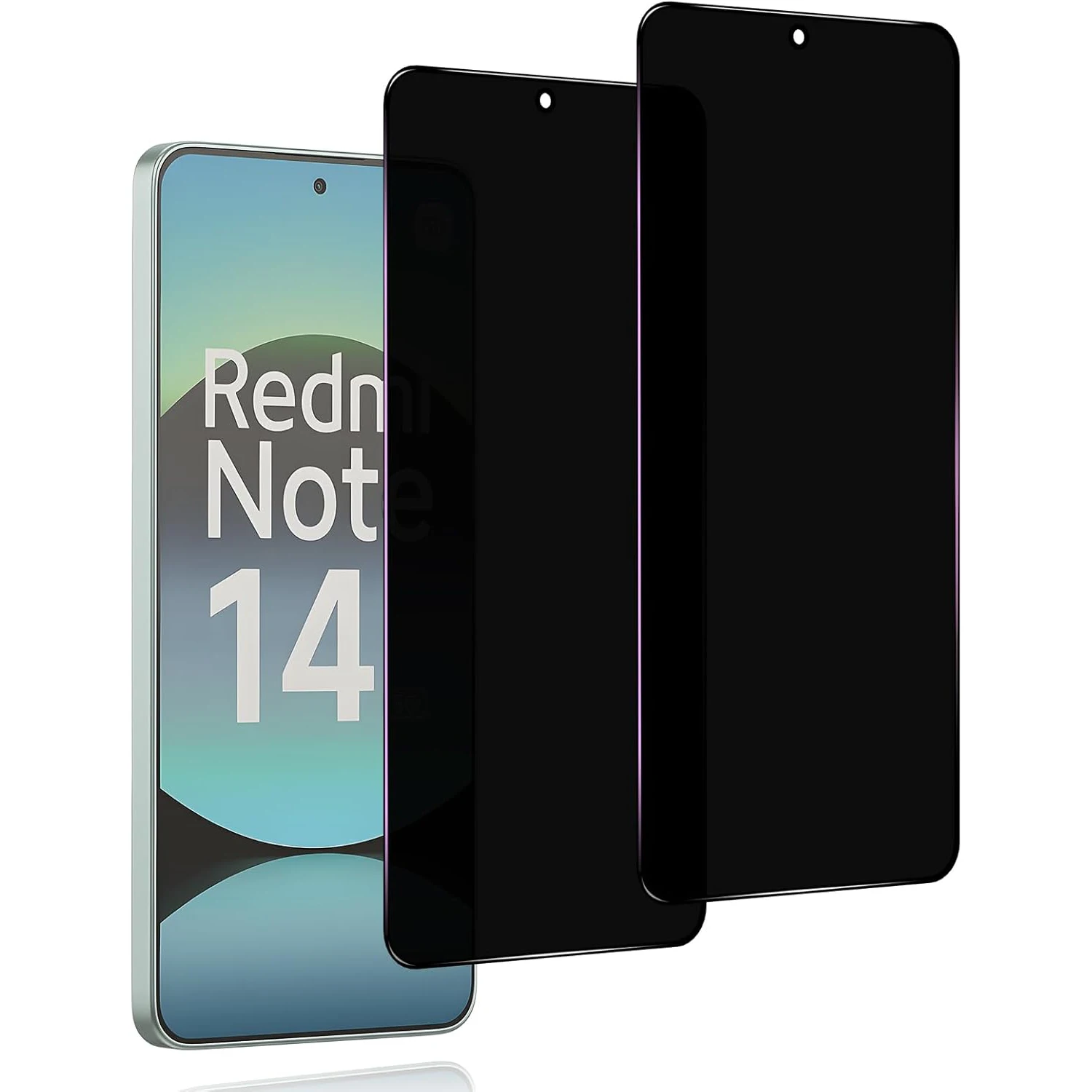 

2Pcs 9H Privacy Screen Protector For Redmi Note 14 5G Tempered Glass