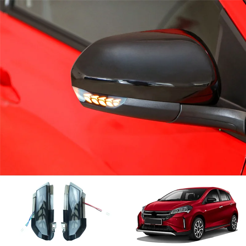 Car Led Side Mirror Yellow Light Flowing LED Lights Turn Signal Light for Myvi 2018-2022 Car Accessories